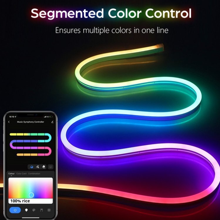 12V LED Flexible Neon Light Strip With Full Color Flowing Light
