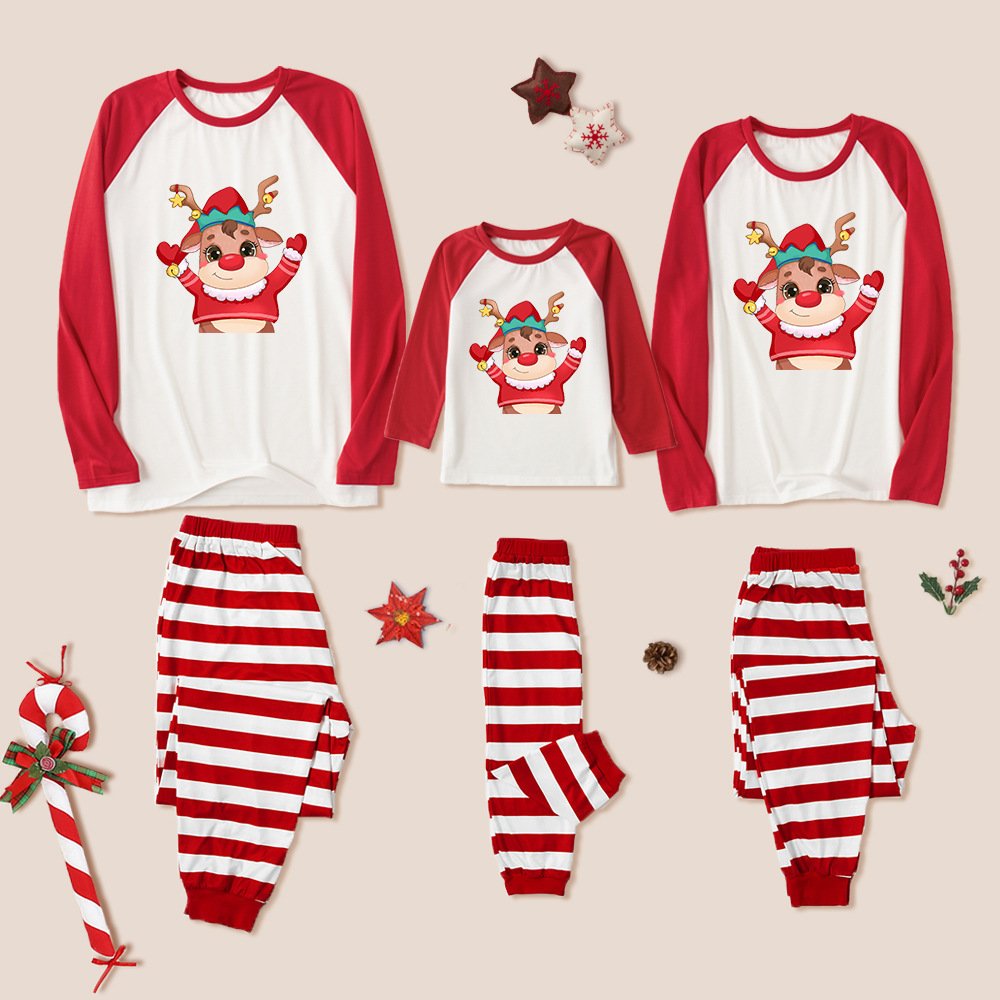 Fashion Simple Christmas Loungewear Pajamas Set – Image 3